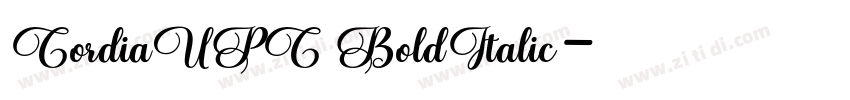 CordiaUPC BoldItalic字体转换